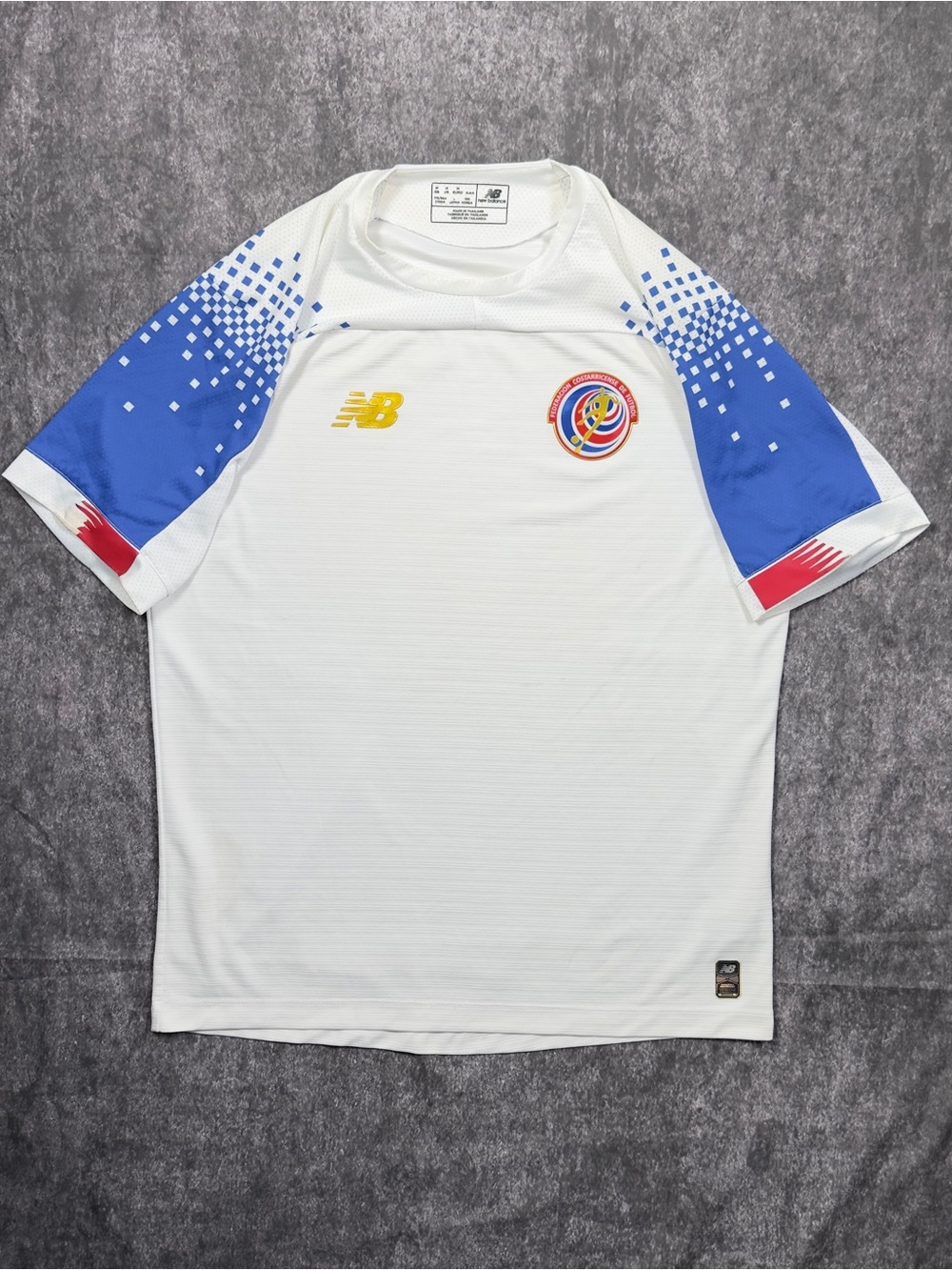New Balance Costa Rica Away Soccer Jersey Men's Size M White 2019 2020FEDEFUTBOL